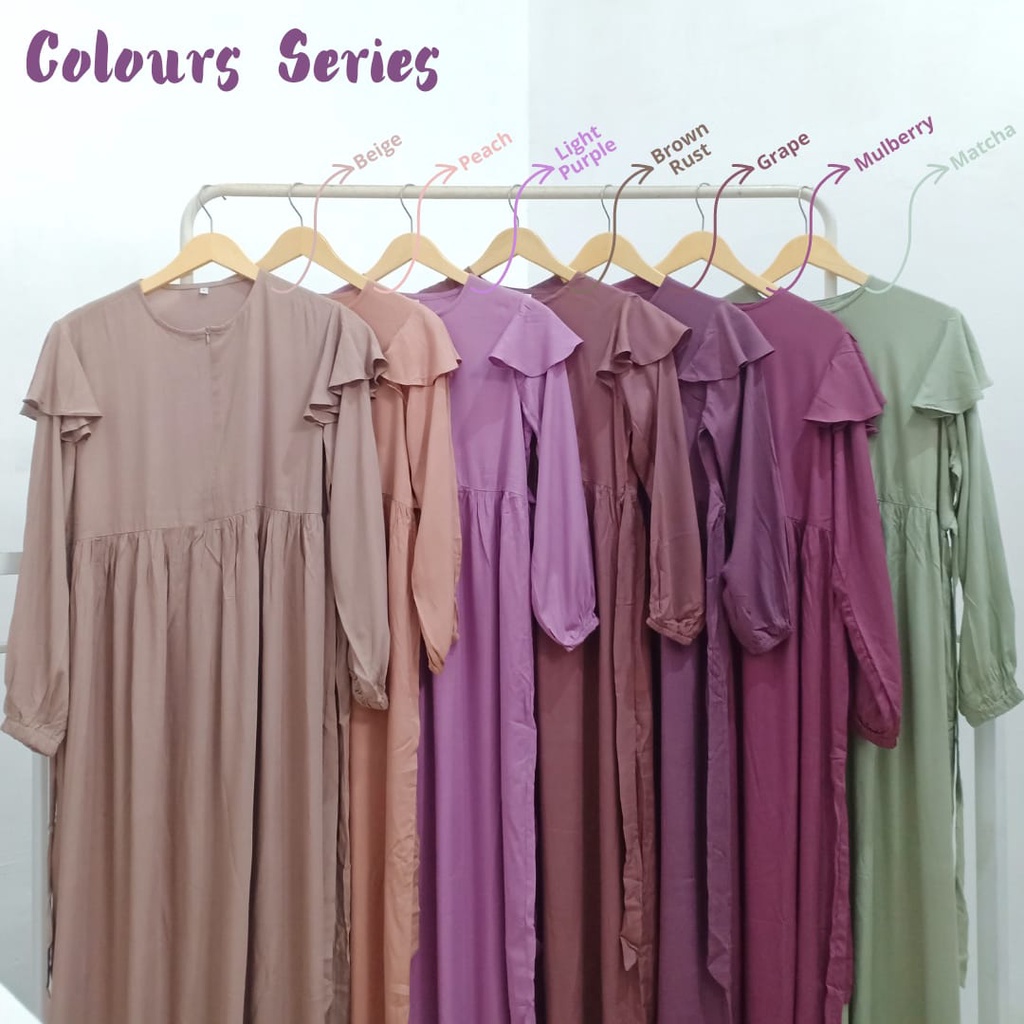 New - Gamis Dewasa Jumbo/Homey Dress Livia-Bahan Katun Rayon Premium-Dress Rayon-Gamis Rayon Polos-Busana Muslimah Dewasa