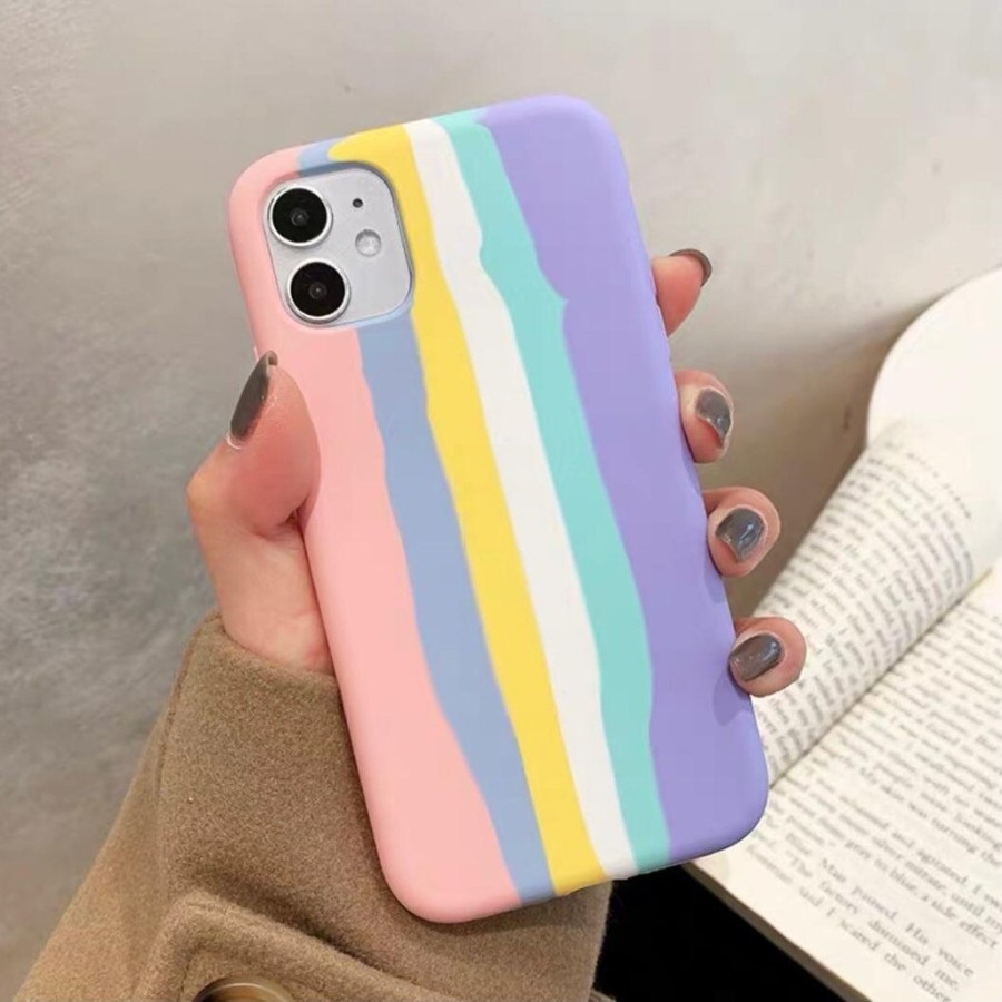 Silicone Logo Pride Edition Rainbow iphone 6 7 8 7 Plus 8 Plus X XS XR XS MAX