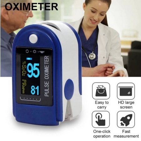 Fingertip Pulse Oximeter / Alat Pengukur Kadar Oksigen Detak Jantung / Alat Kesehatan Medis