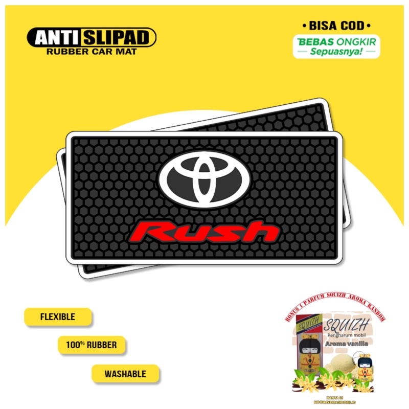 Anti slip dashboard dashmat Toyota Rush new old - Bonus parfum squizh