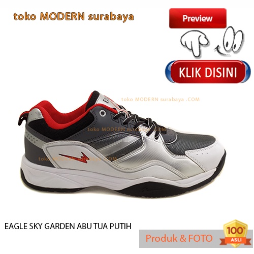 EAGLE SKY GARDEN ABU TUA PUTIH sepatu pria olahraga tennis sneakers