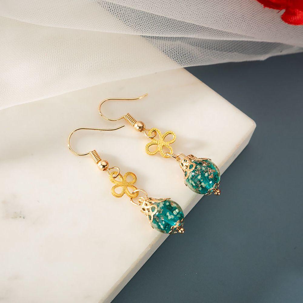 Needway Rambut Stik Rambut Garpu Vintage Hanfu Wanita Hiasan Kepala Wanita Gaya Cina Drop Earrings