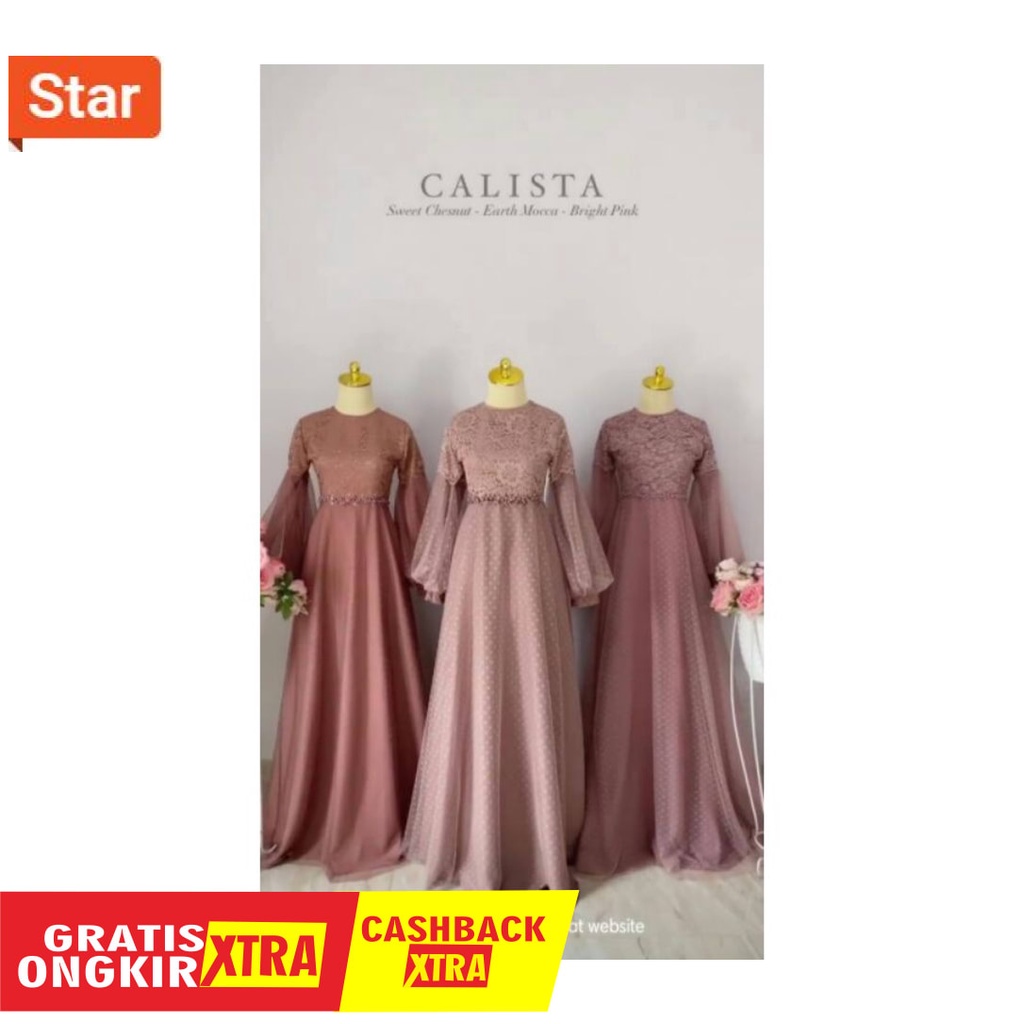 Harga Lengan Balon Gamis Brukat Terbaru Desember 2021 Biggo Indonesia