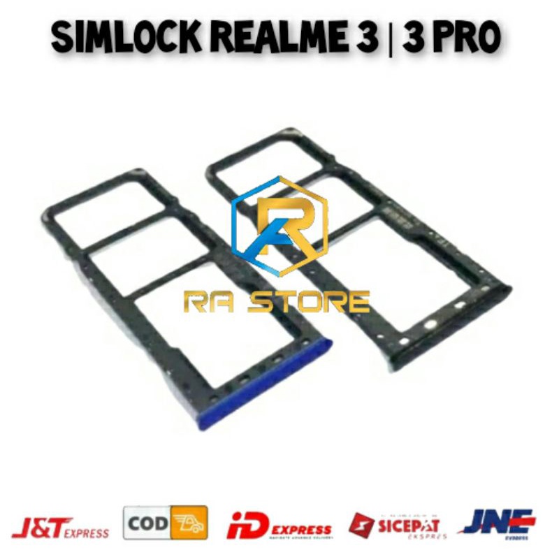 Simlock Simtray Realme 3 | 3 PRO Sim Lock Sim Tray Slot Simcard Holder Dudukan Sim Card Original
