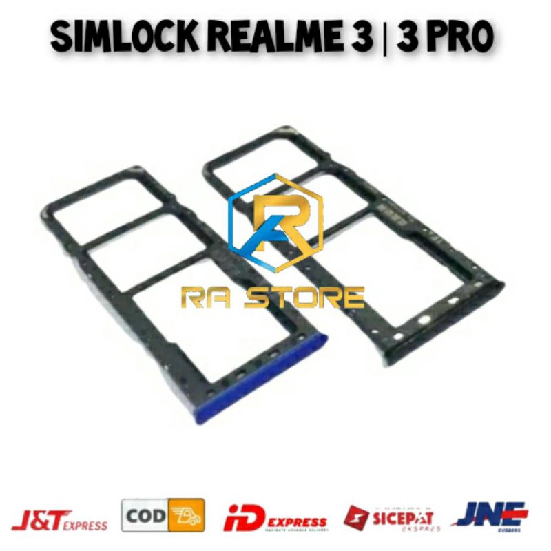 Simlock Simtray Realme 3 | 3 PRO Sim Lock Sim Tray Slot Simcard Holder Dudukan Sim Card Original