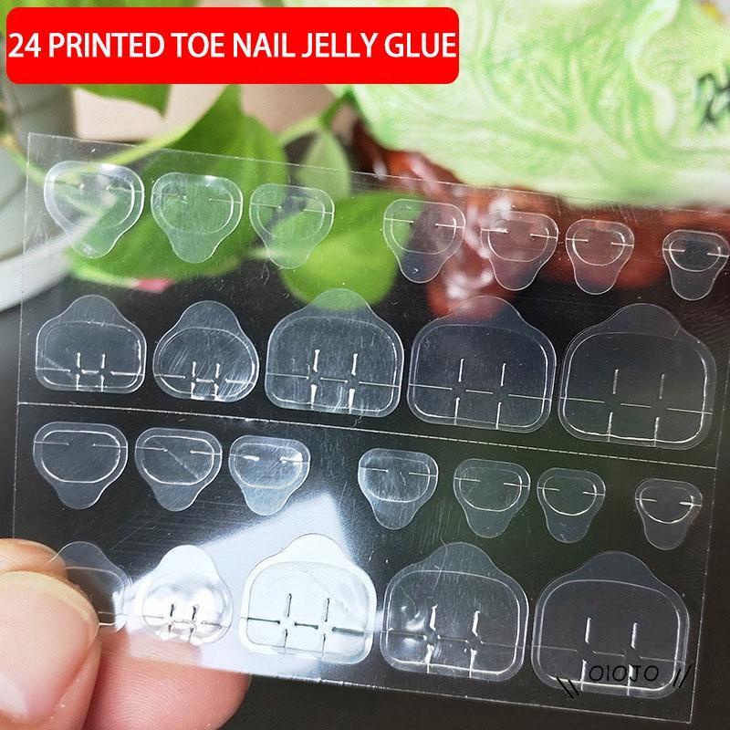 【COD】24 Pcs Lem Kuku Kaki Palsu Double Tape Untuk Nail Art