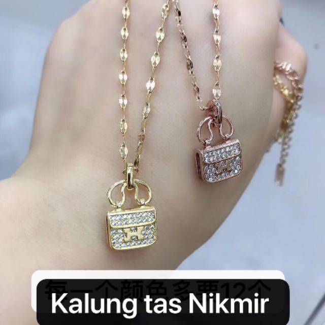 Kalung Titanium | Kalung Wanita | Kalung Titanium Anti Karat | Kalung model Tas | Kalung Fashion