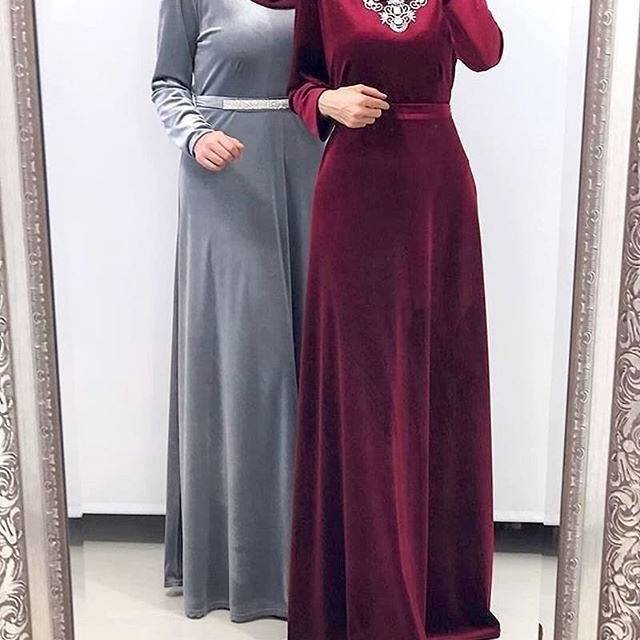 Long Dress Bludru Premium