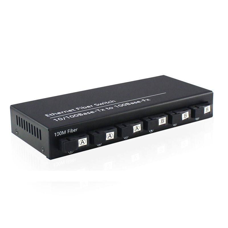 Switch konverter 6 Port FO + 2 Ethernet LAN for Converter Fiber Optik