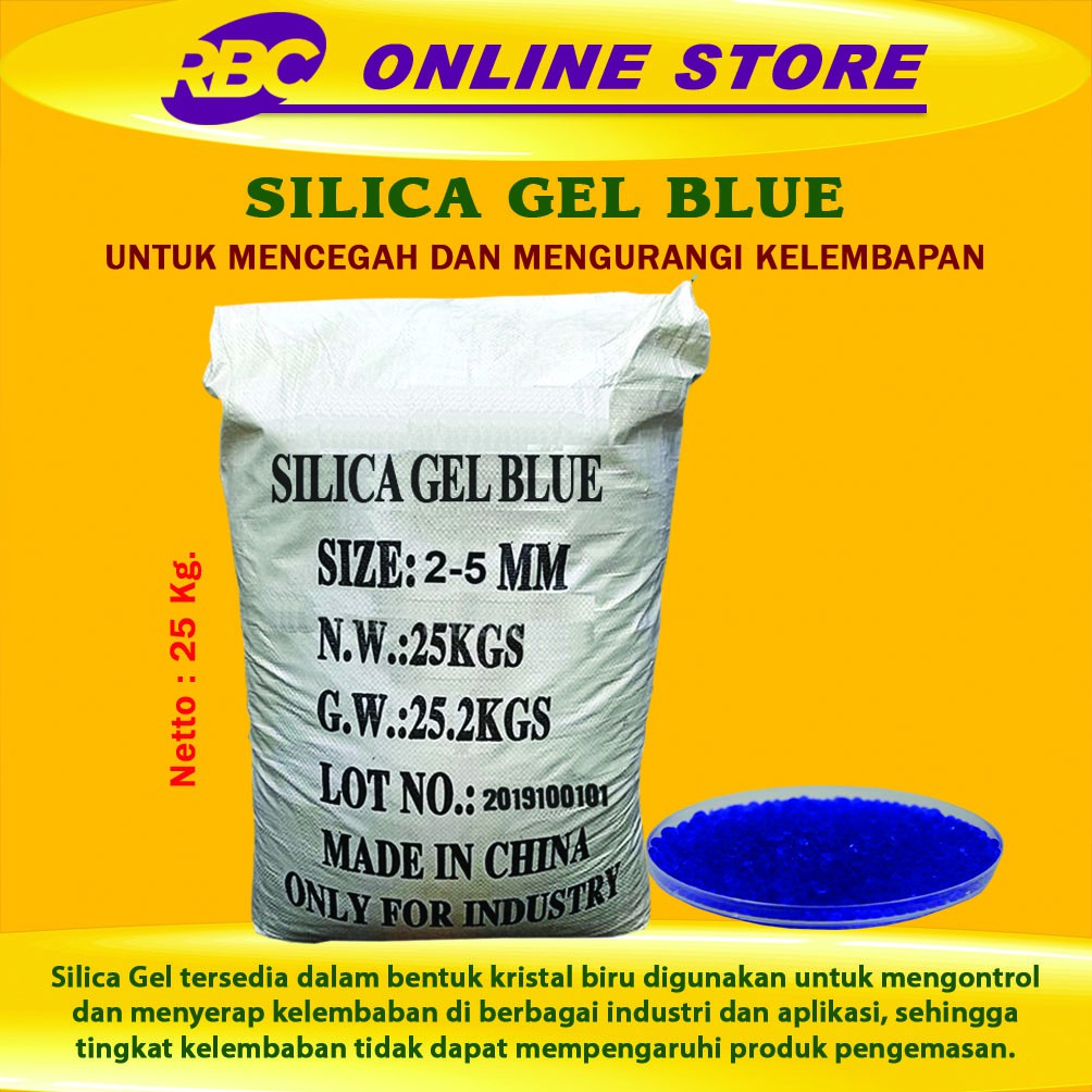 Jual SILICA GEL BLUE Untuk Mengontrol dan Menyerap Kelembapan Pada