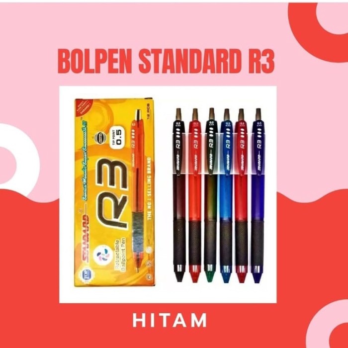 

BOLPEN / BOLPEN R3 BLACK 0.5 STANDARD ISI 12 / PACK