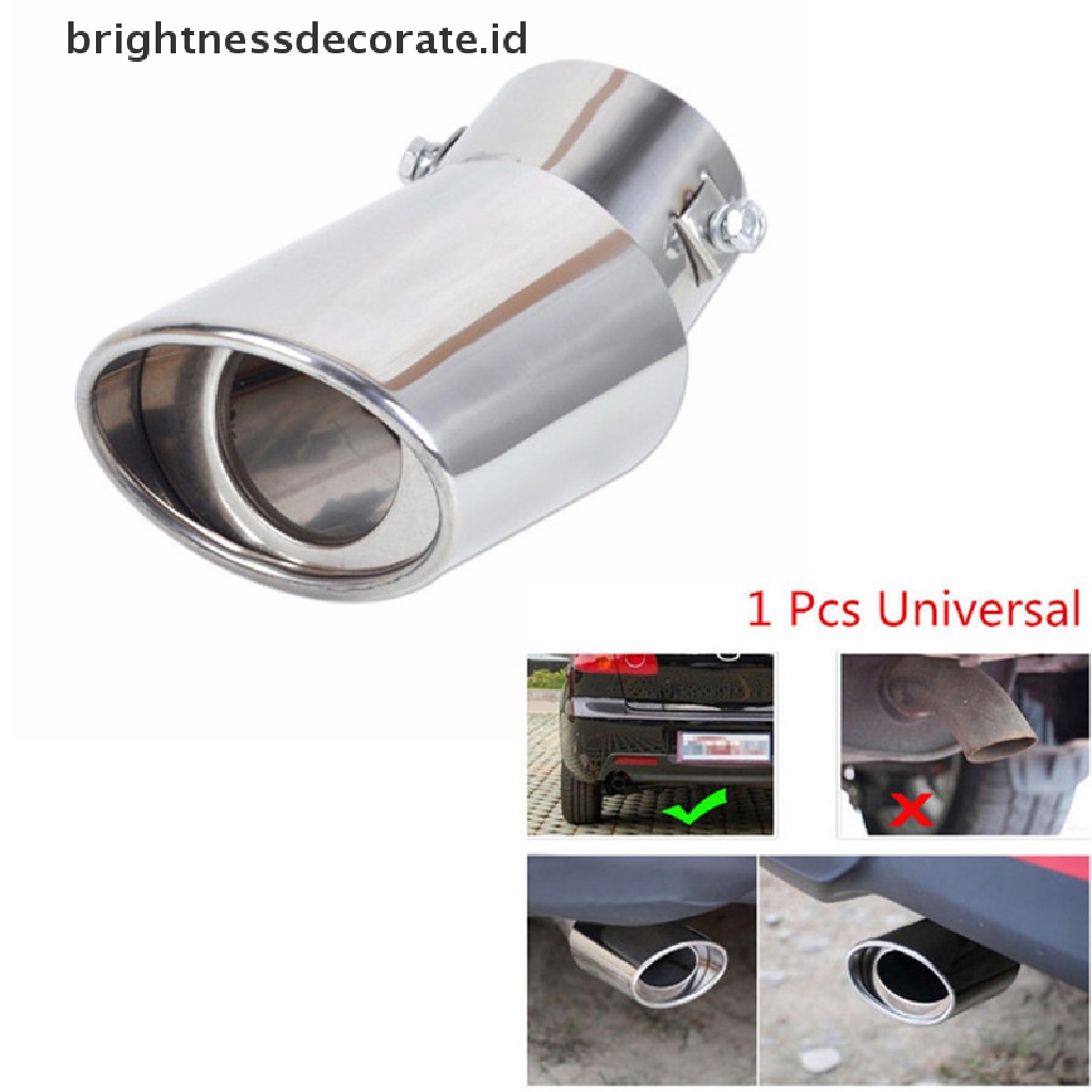 Ujung Pipa Knalpot Universal Bahan Stainless Steel Untuk Mobil