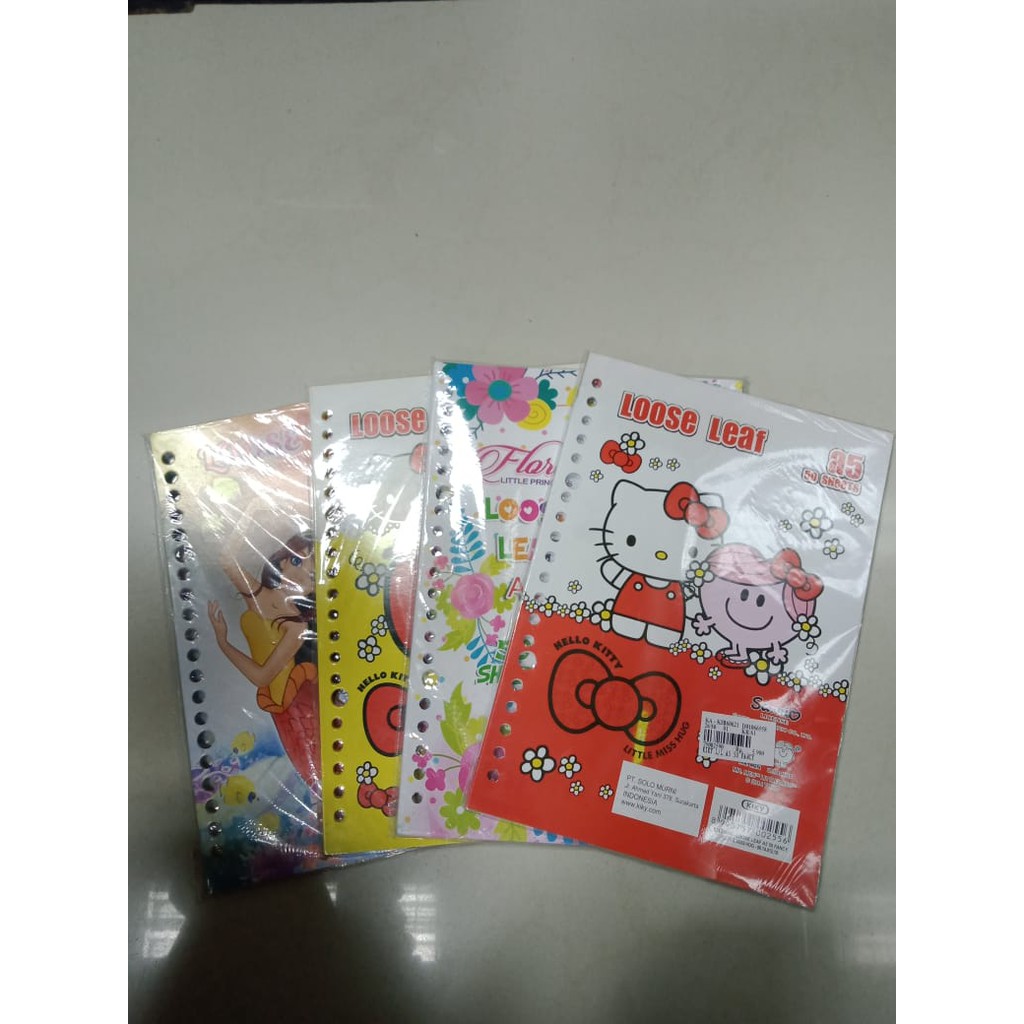 

Kertas Binder Fancy Loose Leaf Kiky A5 50 lembar Grosir