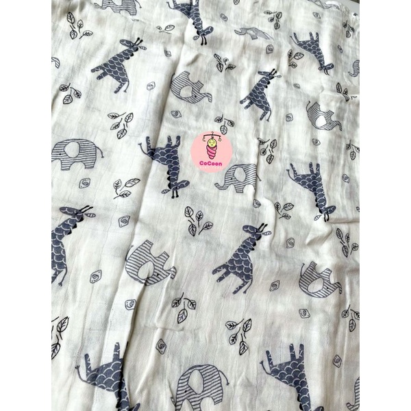 Selimut Bayi Motif / Kain Bedong Bayi / Tatakan Bayi Tipis / Motif Lucu Unicorn / Dino / Binatang