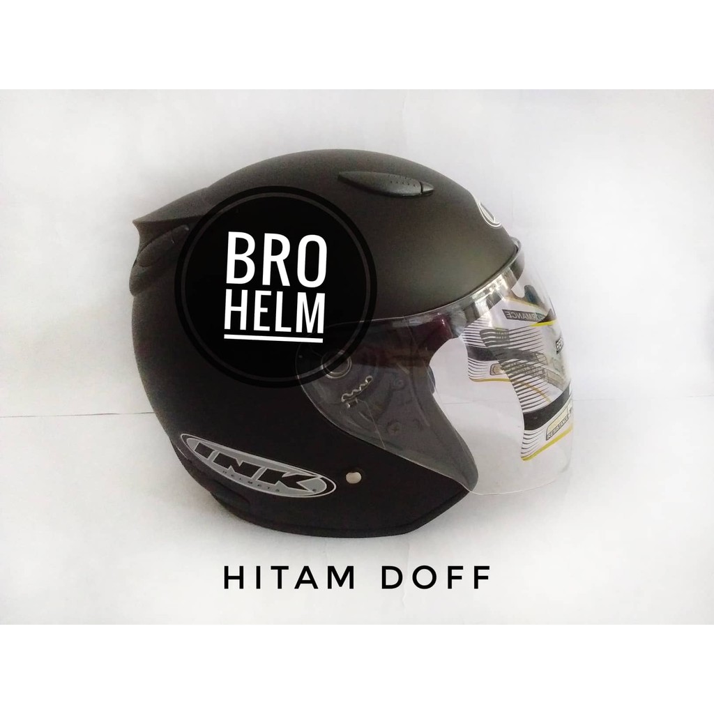 Helm INK Centro kw Hitam Doff [PACKING KARDUS]