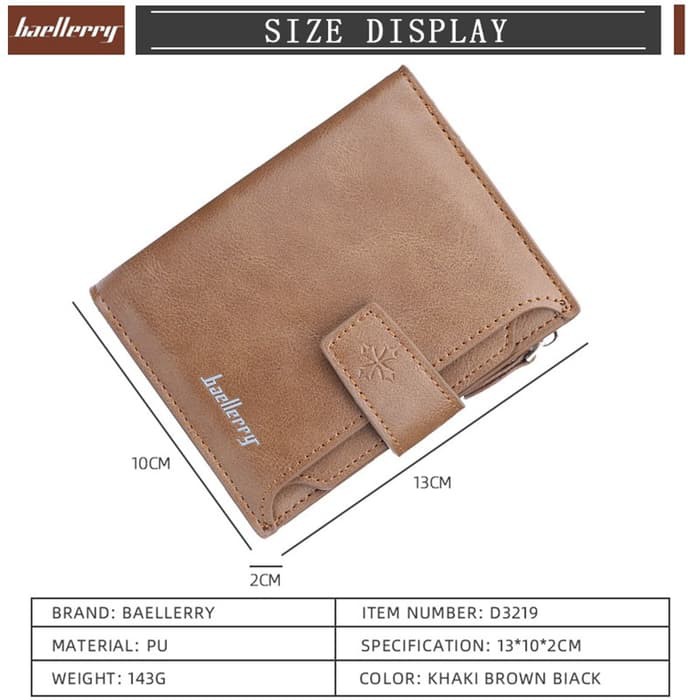 Travelmate Bellerry D3219 dompet kulit lipat pria Leather Wallet  Original