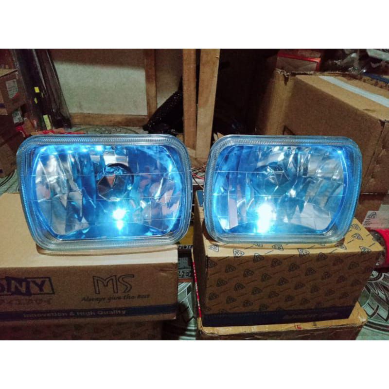 Lampu depan L300/katana/carry 1.0 kotak 7inchi Kristal lampu model H4 harga 2biji