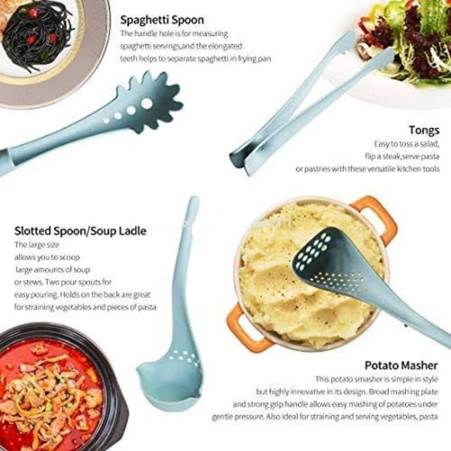 nylon Laddle set cooking utensil set 4pcs for pasta soup / spatula