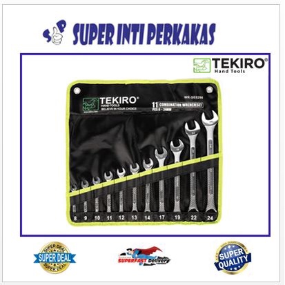 KUNCI RING PAS SET TEKIRO 5/16"-1" inchi 11 PCS