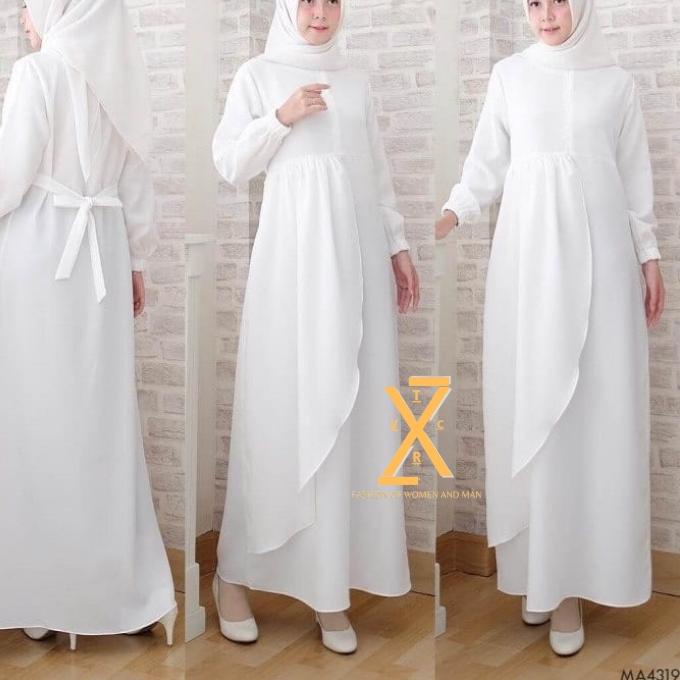 Harga TERMURAAH.. Calianna Syar'i Baju Gamis Putih Gamis Polos Wanita Gamis Jumbo Gamis Murah Baju M