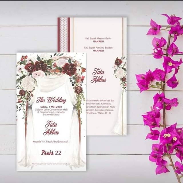 Undangan Pernikahan Murah Rizki 22