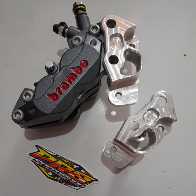 kaliper plus braket satria fu brembo 4p big 300mm disc standar 300