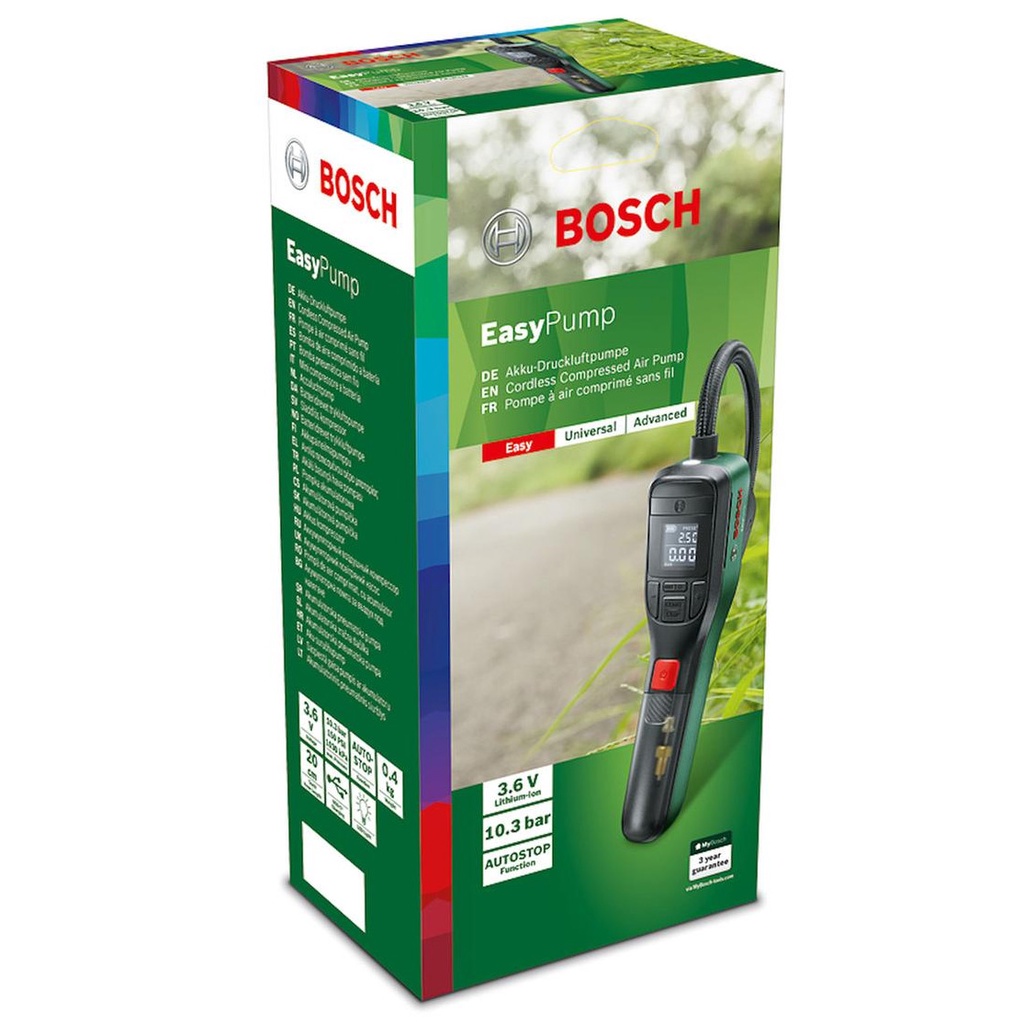 BOSCH EASYPUMP Electric Air Pump Portable Pompa Angin Mobil Sepeda