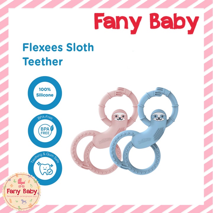 DR. BROWN'S SLOTH LONG LIMBED SILICONE TEETHER