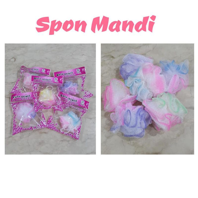 Spons Mandi Bath Sponge Rainbow 15 gram Plus Packingan plastik.