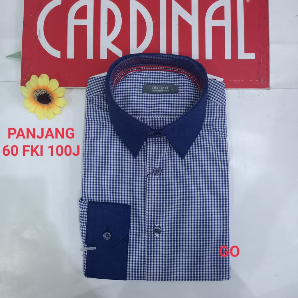 gof M-L CARDINAL KEMEJA FORMAL PANJANG Slimfit Pakaian Kemeja Kerja Pria Kantor Acara Resmi Pakaian Wisuda Original KYI