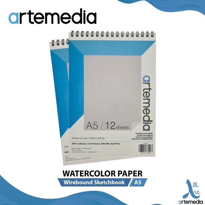 

gunturputra39 Kertas Cat Air Artemedia Watercolor Book A5 Wire Bound Sketchbook TERLARIS TERPERCAYA ORIGINAL