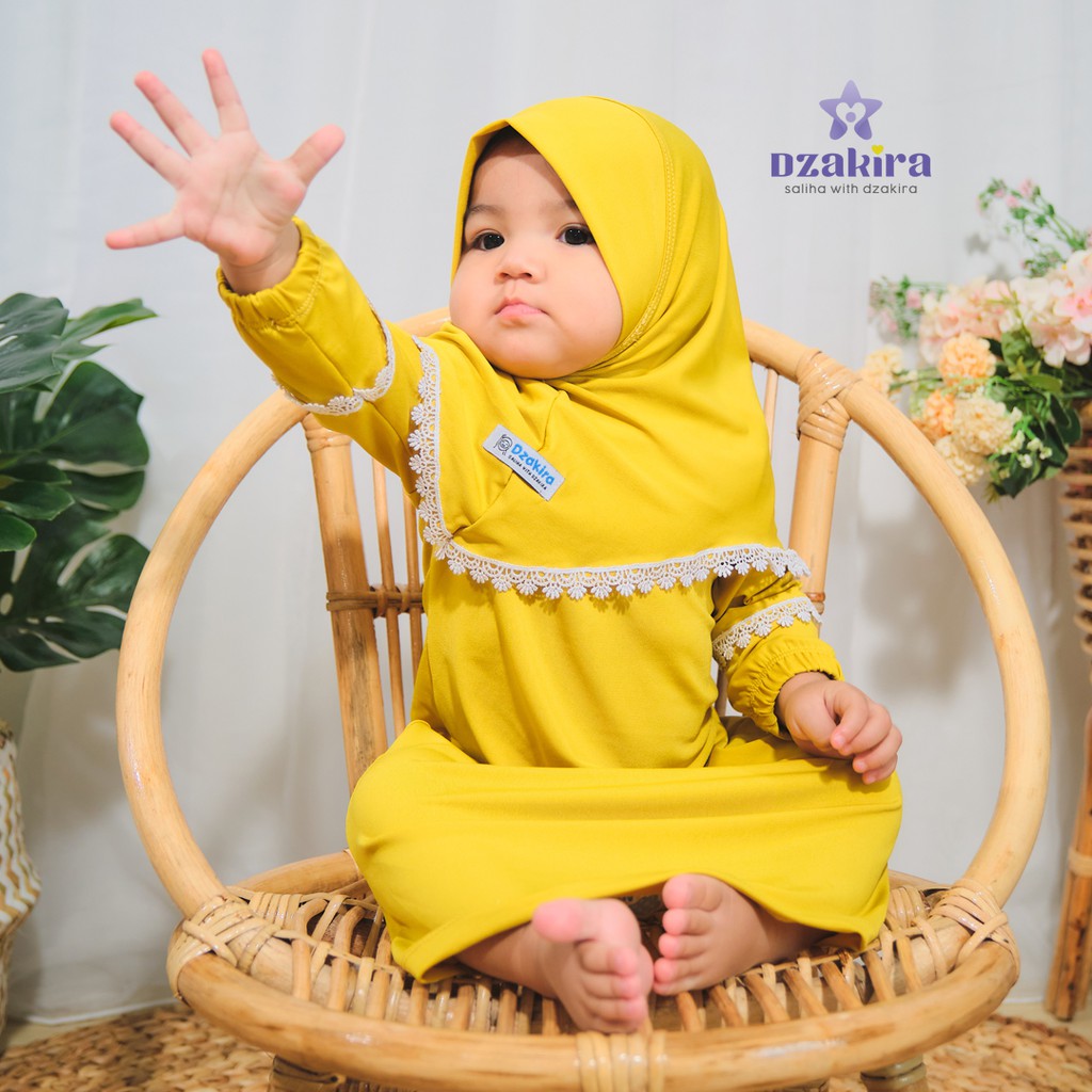 GAMIS BAYI KAIRA GAMIS BAYI RENDA LIME JERSEY PREMIUM ORIGINAL BY DZAKIRA