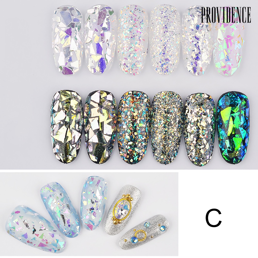 Glitter Cellophane Fragmen Asimetris Untuk Dekorasi Nail Art Manicure Pedicure