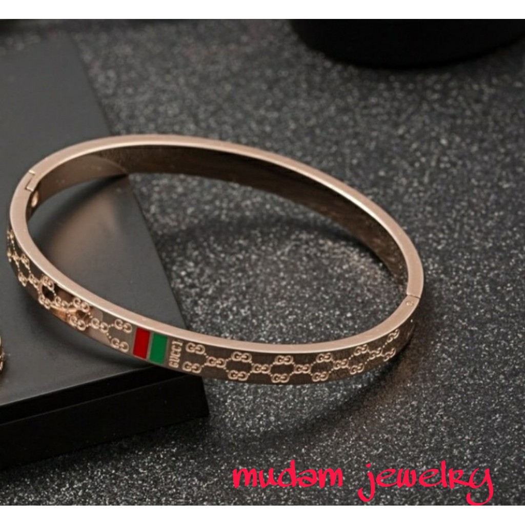 Gelang Titanium Model Gc Tersedia Warna Rosegold,  Gold dan Silver