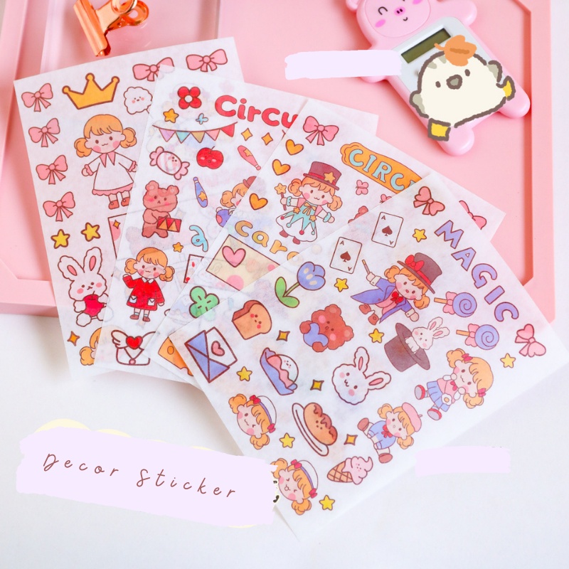 

[CLEARANCE SALE] BUY 1 GET 1 CUTE PAPER STICKER DEKORASI BINDER SCRAPBOOK JURNAL STIKER / DIY DECOR JOURNAL BOOK