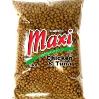 Makanan Kucing Maxi Cat Chicken &amp; Tuna 10kg Repack - Maxi Cat Adult&amp;Kitten 10kg (Link Gojek)