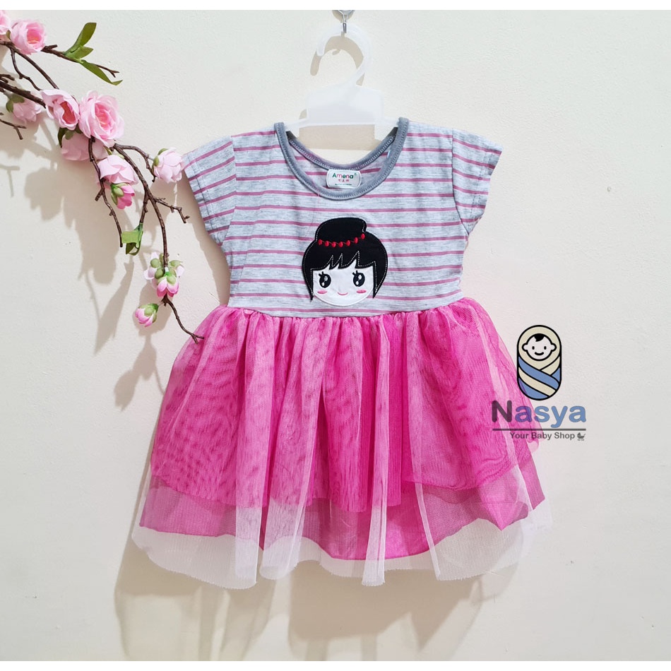 [MK-010] Dress Tutu Bayi Amena / Fashion Baby Girl (0 - 12 bulan)