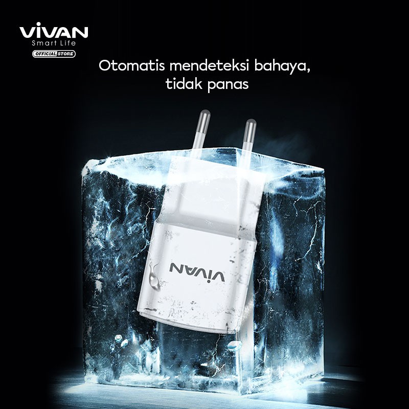 Charger cas casan VIVAN Power Super II 18W 3A Quick Charging Fast Charging QC 3.0 + Type C Port Smart Protection - Garansi Resmi 1 Tahun