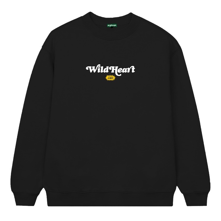 Crewneck Arghinspire Katun Hitam - Heart