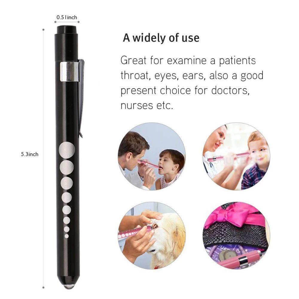 QUINTON Led Pen Light Emergency Camping Light Kerja Inspeksi Ophthalmoscope Multi Fungsi Dokter Perawat Pulpen