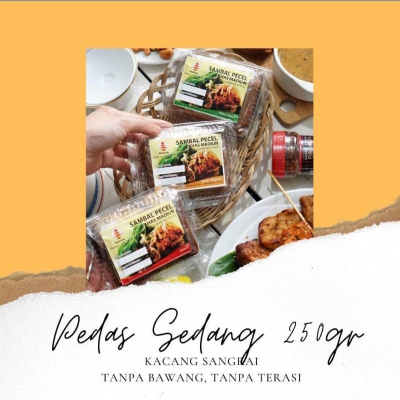 

Sambel Pecel PAGODA 250g Khas Madiun Enak 100% Pedas Sedang Tidak Pedas