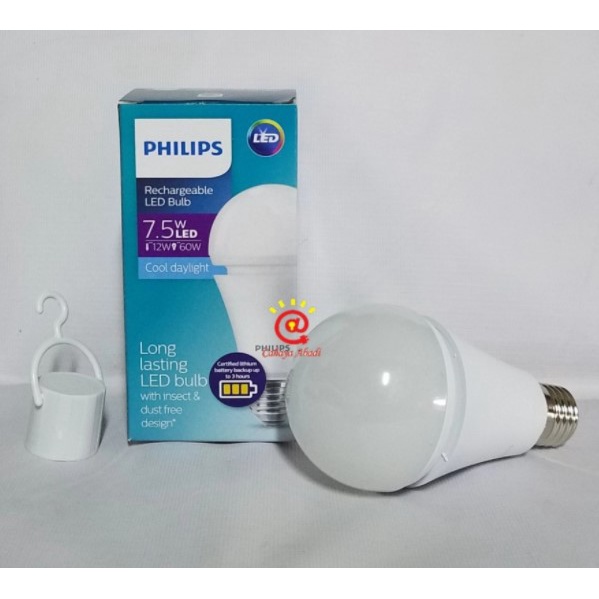 Philips Lampu LED Emergency 7,5W 7,5 W 7,5 Watt Putih Bulb Rechargeable