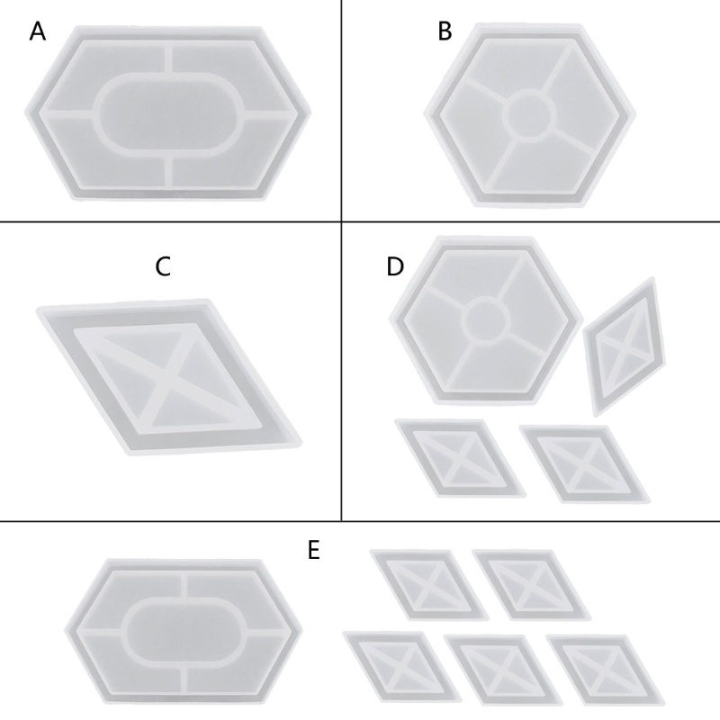 SIY  Coaster Tray Resin Mold Removable Jewelry Tray Mold Assorted Dishes Plate Molds