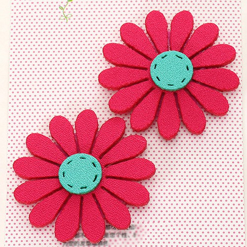 LRC Aksesoris Rambut Fashion Plum Red Flower Decorated Color Matching