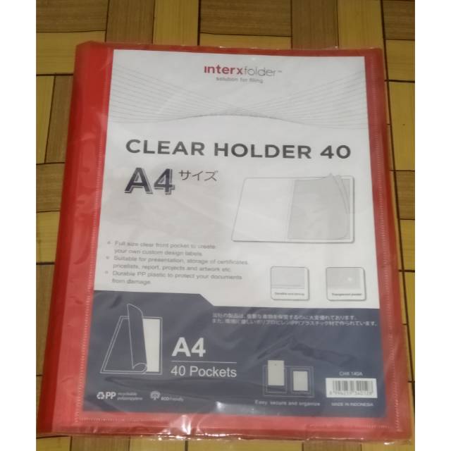 

Clear Holder Inter-X A4 40