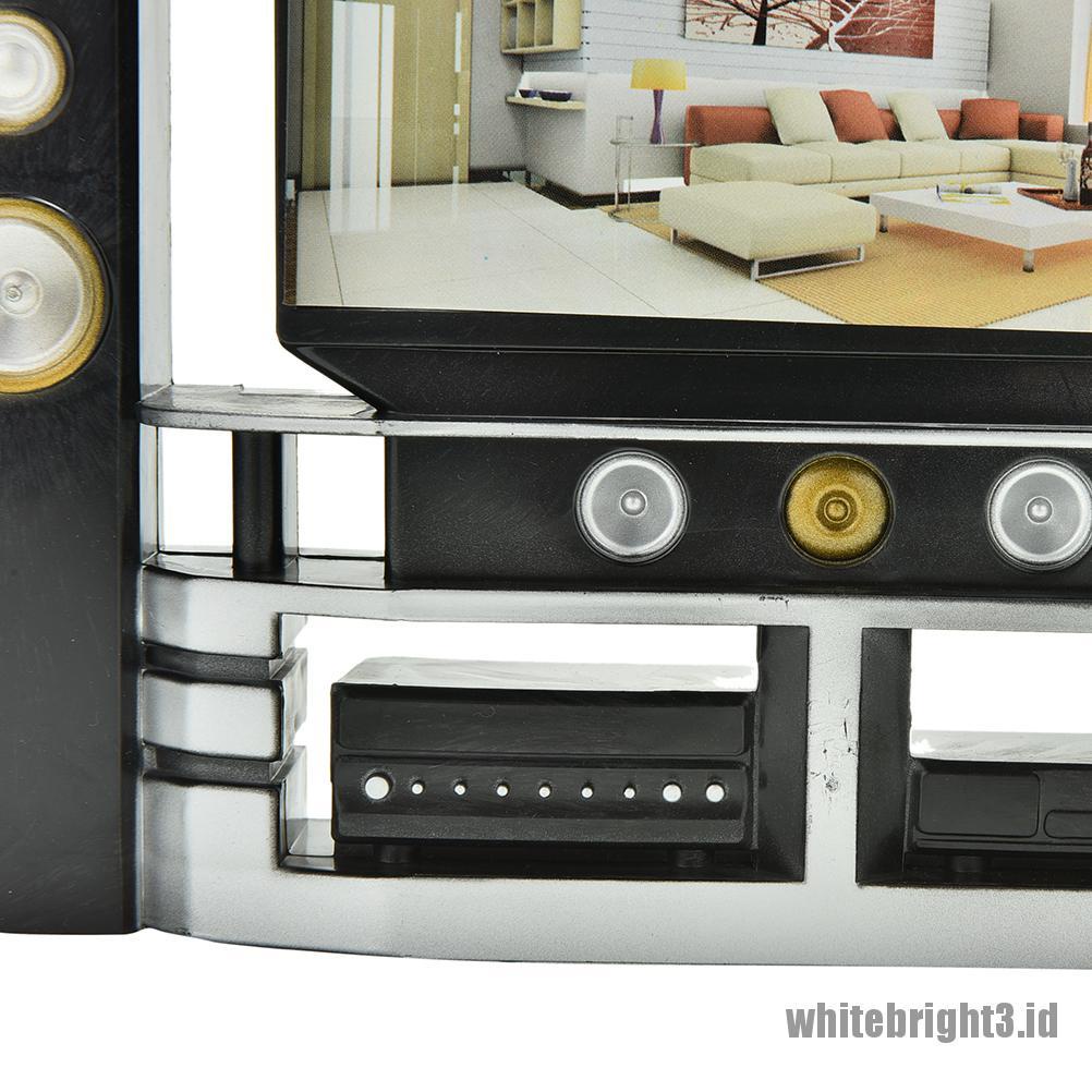 (white3) 1pc Mainan Miniatur Lemari TV Hi-Fi Skala 1: 6 Untuk Aksesoris Rumah Boneka Barbie