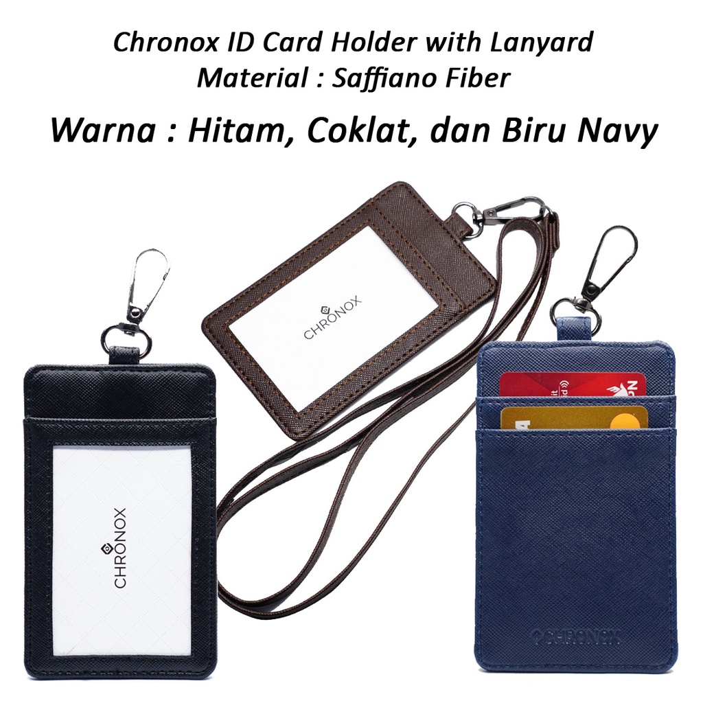 

Chronox ID Card Holder with Lanyard - Saffiano Fiber