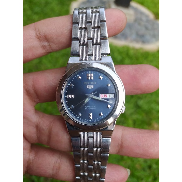 seiko 5 cal 7s26 automatic dial blue
