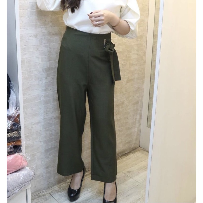 CELANA PANJANG BAHAN MODEL HIGH WAIST IMPORT BANGKOK