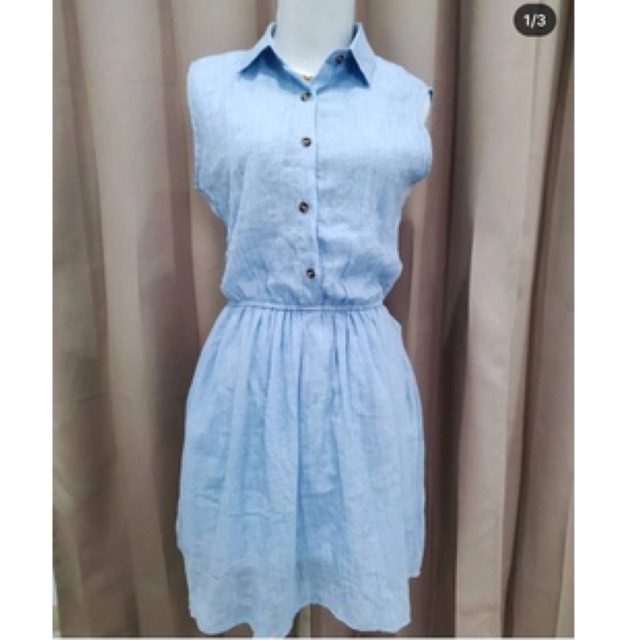 dress biru muda